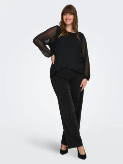 CARALYA Corte wide leg Pantalones de pernera ancha