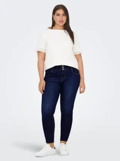 CARANNA Cintura alta Corte skinny Largo hasta los tobillos Vaqueros