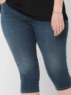 CARAUGUSTA Cintura alta Corte skinny Shorts vaqueros