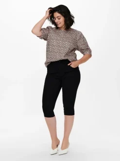 CARAUGUSTA Cintura alta Corte skinny Shorts vaqueros