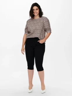 CARAUGUSTA Cintura alta Corte skinny Shorts vaqueros