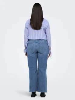 CARBILLY Cintura alta Corte wide leg Vaqueros