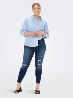CARBOBBI Corte skinny Largo hasta los tobillos Vaqueros