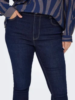 CARCRUZ Cintura alta Corte skinny Largo hasta los tobillos Vaqueros