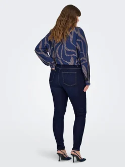 CARCRUZ Cintura alta Corte skinny Largo hasta los tobillos Vaqueros