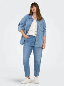 CAREMILY Cintura alta Corte straight Vaqueros