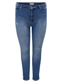 CARICONIC Cintura alta Corte skinny Largo hasta los tobillos Vaqueros