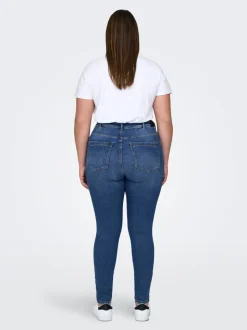 CARICONIC Cintura alta Corte skinny Largo hasta los tobillos Vaqueros