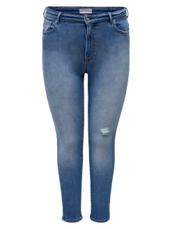 CARICONIC Cintura alta Corte skinny Largo hasta los tobillos Vaqueros