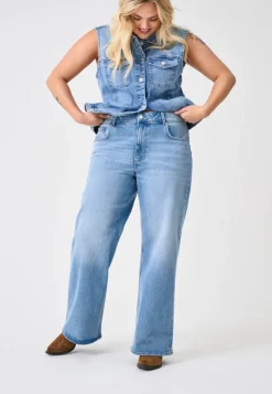 CARJUICY Cintura alta Corte wide leg Vaqueros