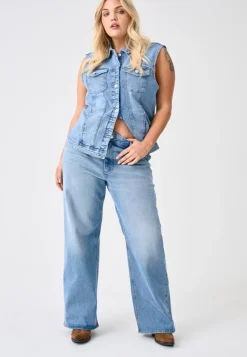 CARJUICY Cintura alta Corte wide leg Vaqueros