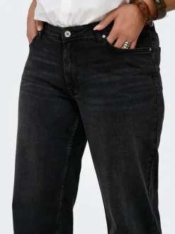 CARJULLES Cintura baja Corte wide leg Vaqueros