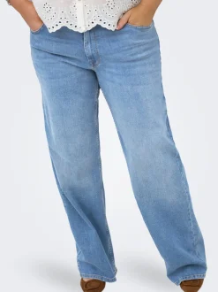 CARJULLES Cintura baja Corte wide leg Vaqueros