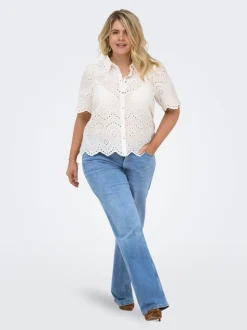 CARJULLES Cintura baja Corte wide leg Vaqueros