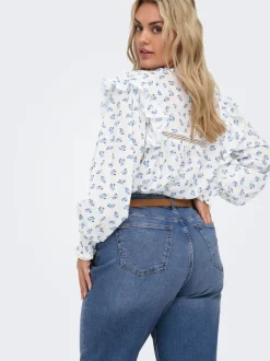 CARJULLES Cintura media Corte wide leg Vaqueros