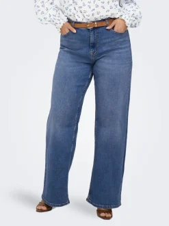 CARJULLES Cintura media Corte wide leg Vaqueros
