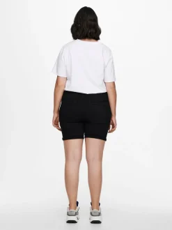 CARLAOLA Cintura alta Corte skinny Shorts vaqueros