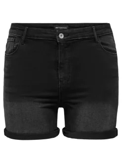 CARLAOLA Cintura alta Corte skinny Shorts vaqueros