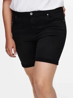 CARLAOLA Cintura alta Corte skinny Shorts vaqueros