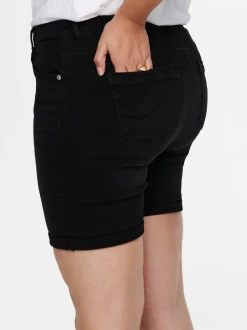 CARLAOLA Cintura alta Corte skinny Shorts vaqueros