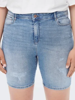 CARLAOLA Corte skinny Shorts vaqueros