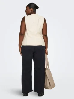 CARMADISON Cintura alta Corte wide leg Vaqueros
