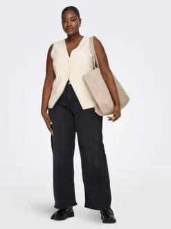 CARMADISON Cintura alta Corte wide leg Vaqueros