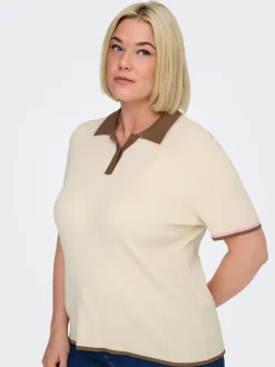 CARMEDDI Camiseta de punto con cuello polo
