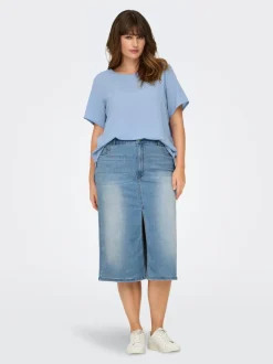 CARROSE Denim Falda vaquera Falda midi