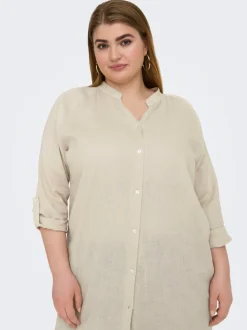 CARTOKYO Lino Vestido midi