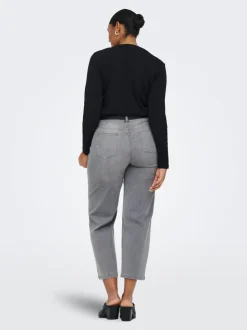 CARWILLY Cintura alta Corte wide leg Vaqueros