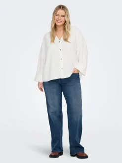 CARWILLY Cintura alta Corte wide leg Vaqueros