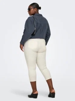 CARWILLY Cintura media Corte capri skinny Vaqueros