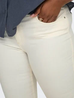 CARWILLY Cintura media Corte capri skinny Vaqueros
