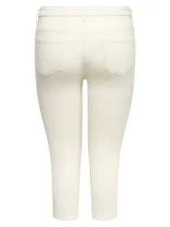CARWILLY Cintura media Corte capri skinny Vaqueros