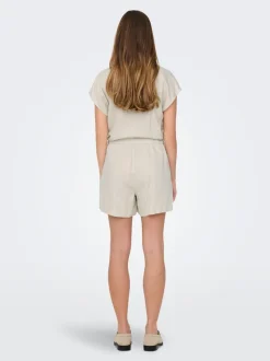 JDYCAYA Cintura alta Corte regular Lino Shorts