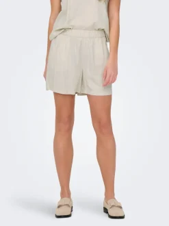 JDYCAYA Cintura alta Corte regular Lino Shorts