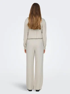JDYCAYA Corte wide leg Lino Pantalones
