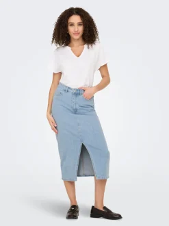 JDYDAKOTA Denim Falda vaquera Falda midi