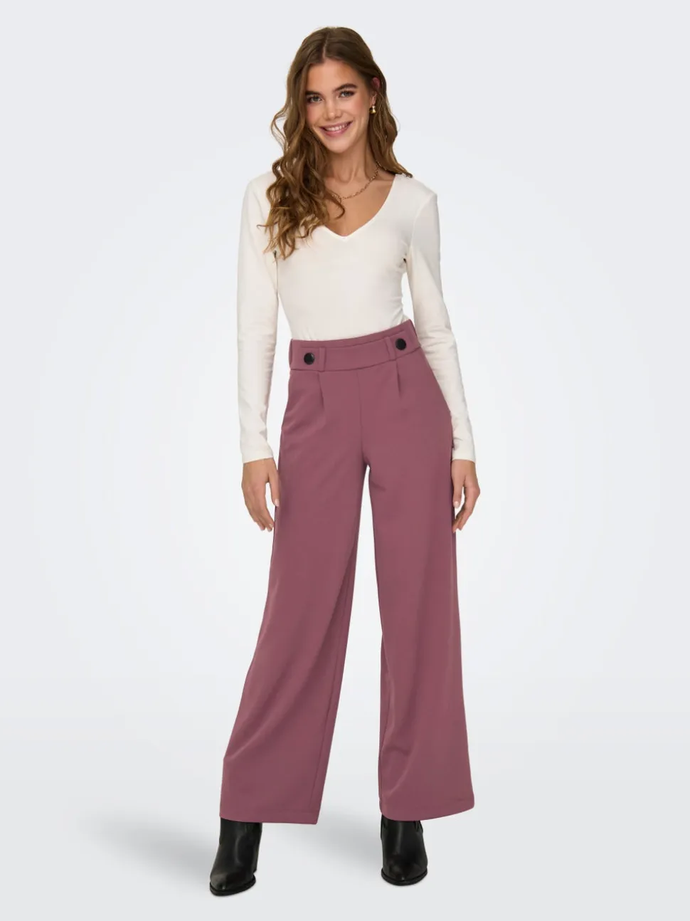 JDYGEGGO Corte wide leg Pantalones de pernera ancha