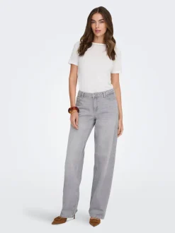 JDYKATIE Cintura baja Corte straight Vaqueros