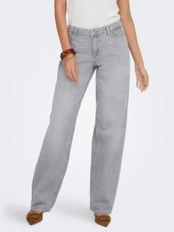 JDYKATIE Cintura baja Corte straight Vaqueros