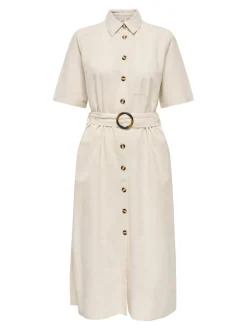 JDYMILAN Lino Vestido midi