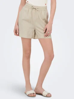 JDYSAY Cintura alta Corte regular Lino Shorts