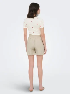 JDYSAY Cintura alta Corte regular Lino Shorts