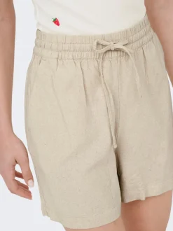 JDYSAY Cintura alta Corte regular Lino Shorts