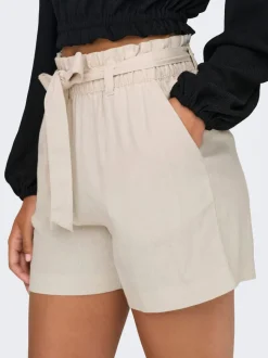 JDYSAY Cintura media Corte regular Lino Shorts