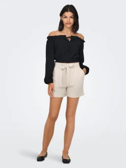 JDYSAY Cintura media Corte regular Lino Shorts