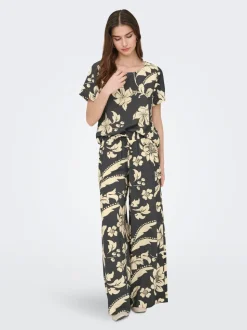 JDYTROYA Corte slim straight Pantalones palazzo
