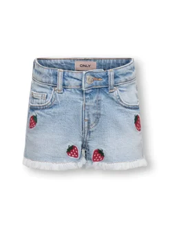 KMGROBYN Cintura media Corte straight Shorts vaqueros